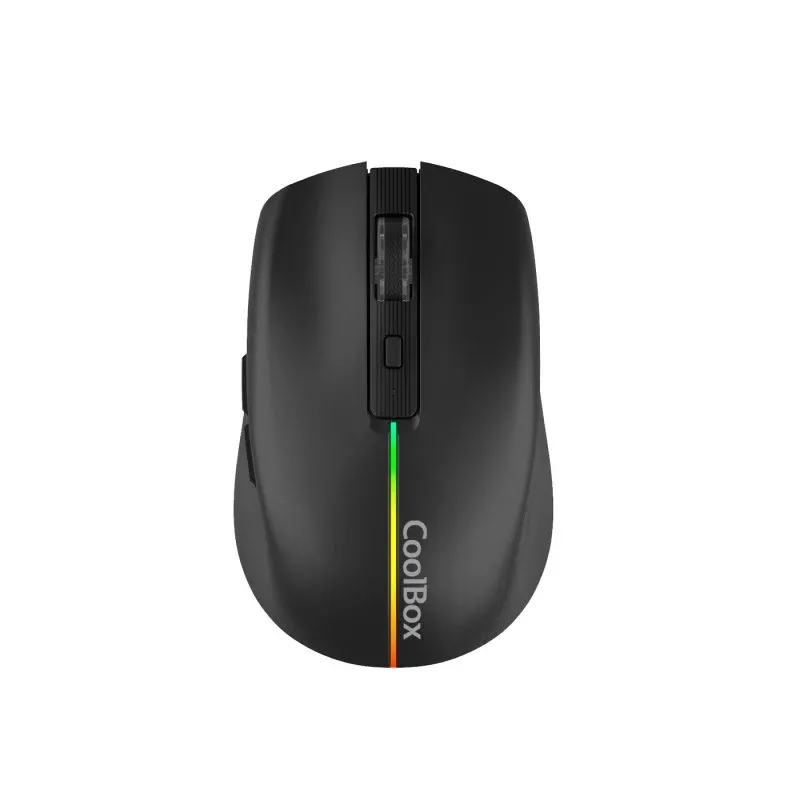CoolBox COO-MOU-W01-B Rato Sem Fios 1600 DPI RGB USB-C com 6 Botões e Recarregável