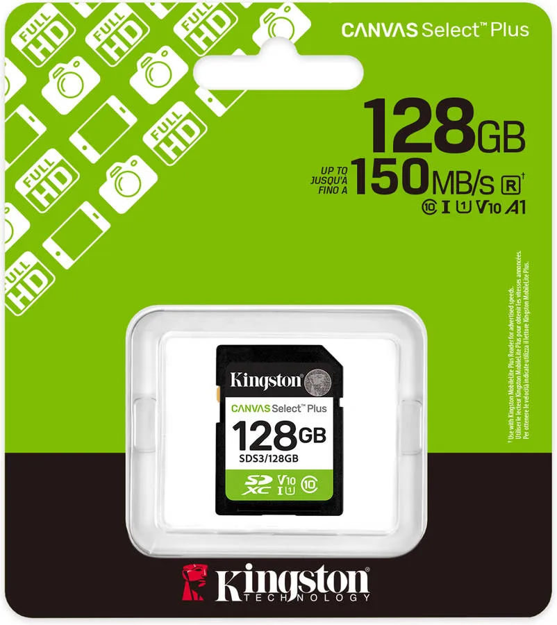 Cartão de Memória KINGSTON Canvas Select Plus Gen 3 (128 GB)