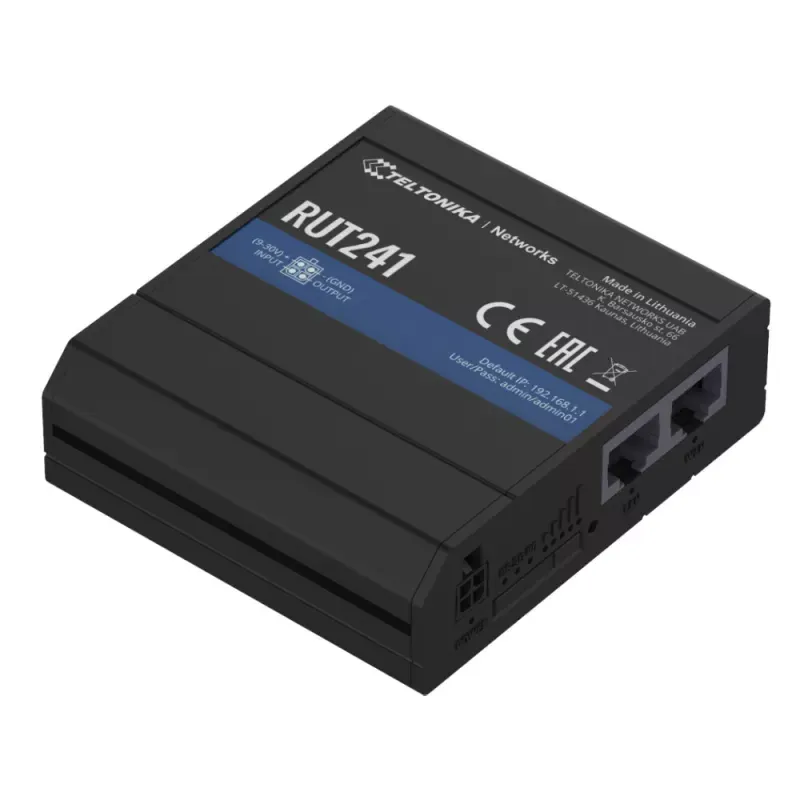 Router Industrial Teltonika 4G/LTE WiFi 4 2x RJ45 2.4GHz - TK-RUT241