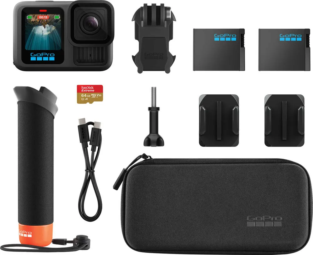 Action Cam GOPRO HERO 13 Hard Bundle (5.3K - 27 MP - Wi-Fi e Bluetooth)