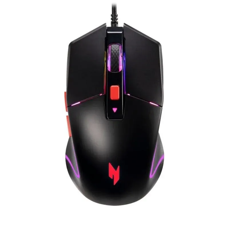 Rato Acer NMW100 Com Fio 7200DPI Preto RGB 6 Botões Ambidestro