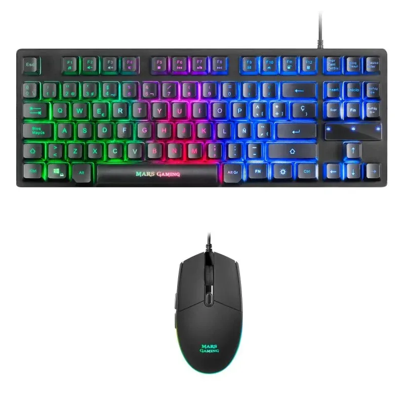 Mars Gaming MCPTKL Combo Gaming Teclado RGB Rato 3200 DPI Preto