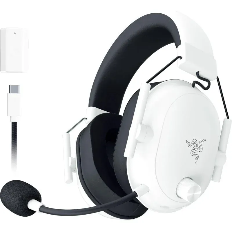Razer BlackShark V2 HyperSpeed Headset Gaming Sem Fios Branco