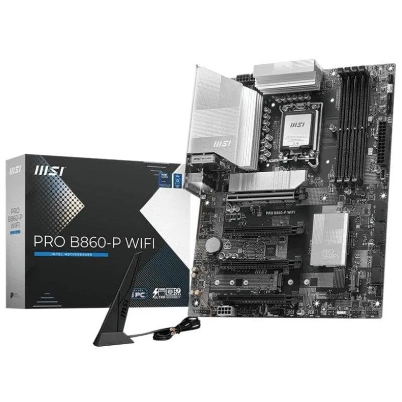Motherboard MSI PRO B860-P WIFI B860 LGA1851 DDR5 ATX WiFi 7 Thunderbolt 4 M.2 PCIe 5.0