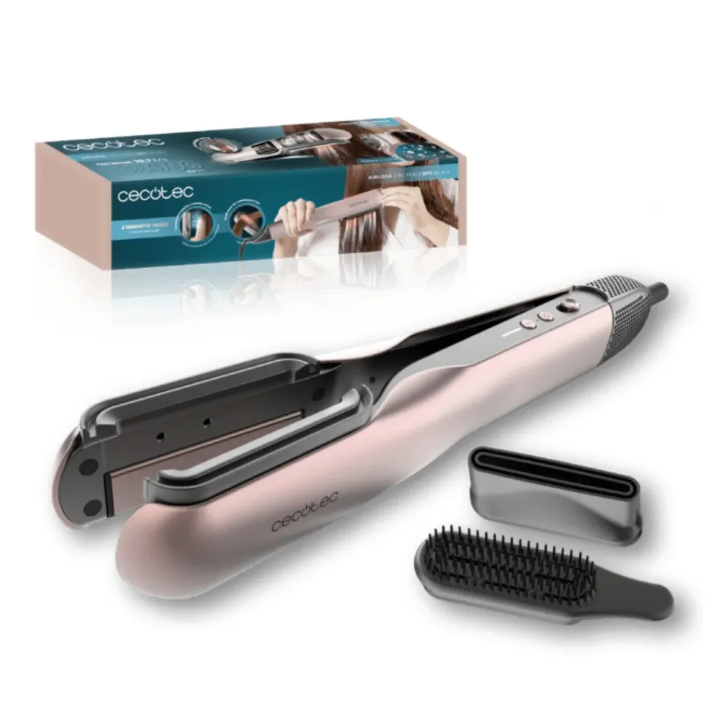 Alisador de Cabelo Cecotec AirLisse 2 em 1 ForceDry Rosa Claro