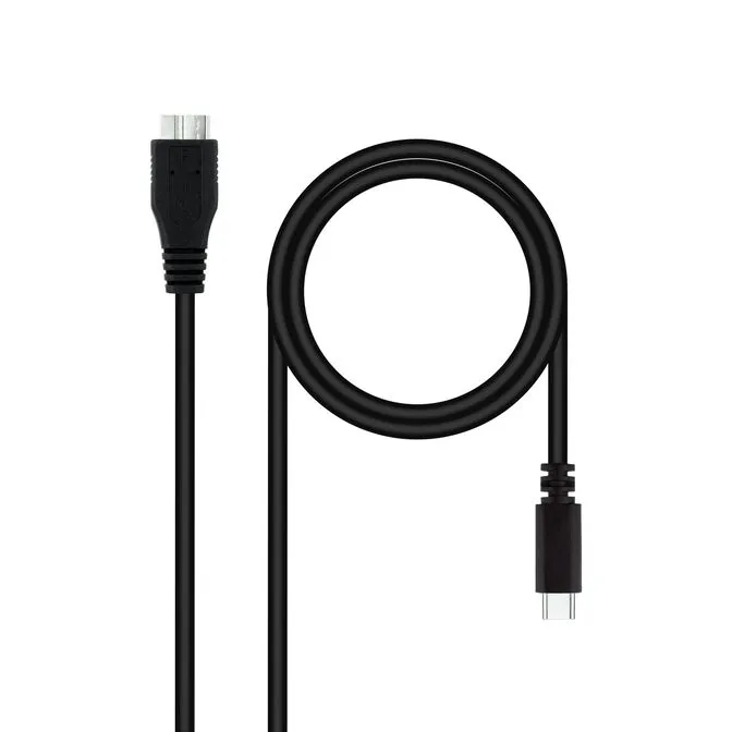 Cabo USB 3.0 Nanocable USB-C/M-Micro USB-B/M 1 M Preto