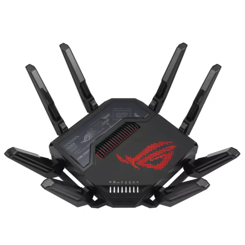 ROG Rapture GT-BE98 Quad-band WiFi 7 AiMesh Extendable Gaming Router, 25Gbps, 320MHz, 4K-QAM, Dual 10G Ports, Quad 2.5G Ports, Subscription-free Network Security, VPNs, 4G LTE/5G Mobile Tethering