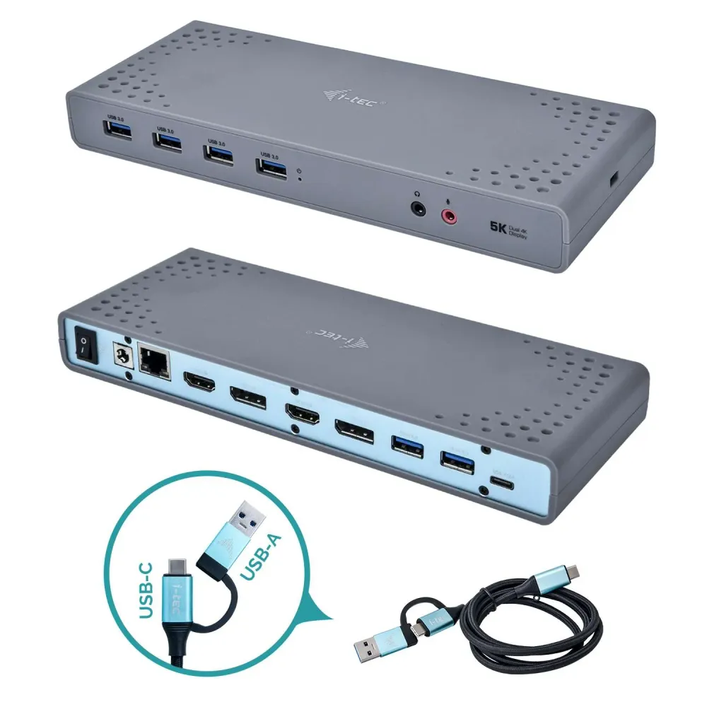 Docking Station i-tec USB 3.0 / USB-C 5K Universal 2x Display