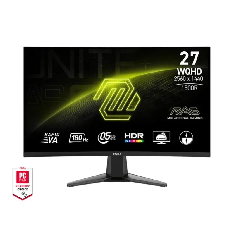 MSI MAG 27CQ6FDE Monitor Curvo 27" Quad HD 180Hz Rapid VA 0,5ms HDR10 FreeSync