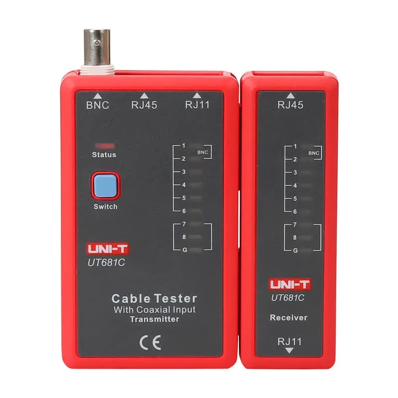 Testador de Rede, Telefone e Coaxial (RJ11, RJ45 e BNC) - UNI-T
