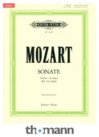 Edition Peters Mozart Sonate A-Dur KV 331