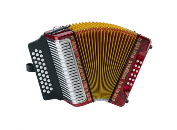 Hohner Concertina Corona II GCF Vermelho com Saco