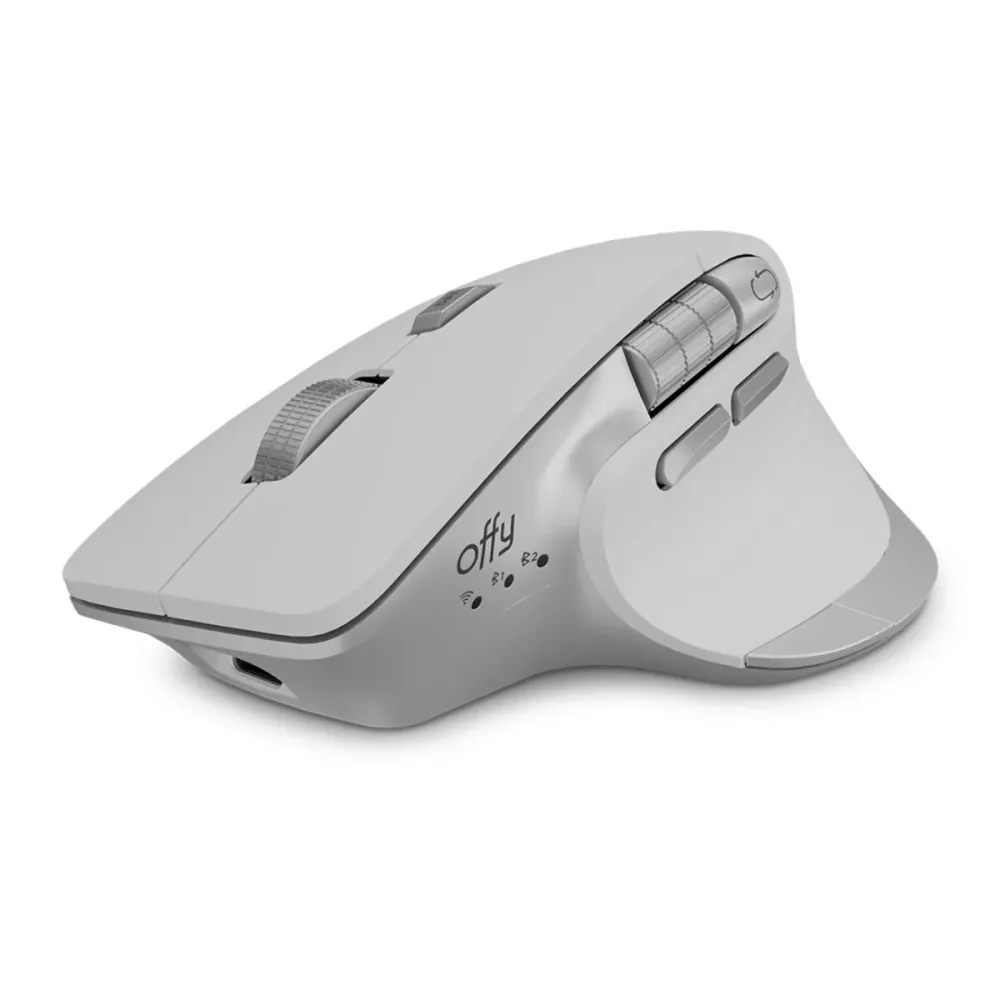 Rato Sem fios Offy Nexo Ergonomic Wireless/Bluetooth Branco