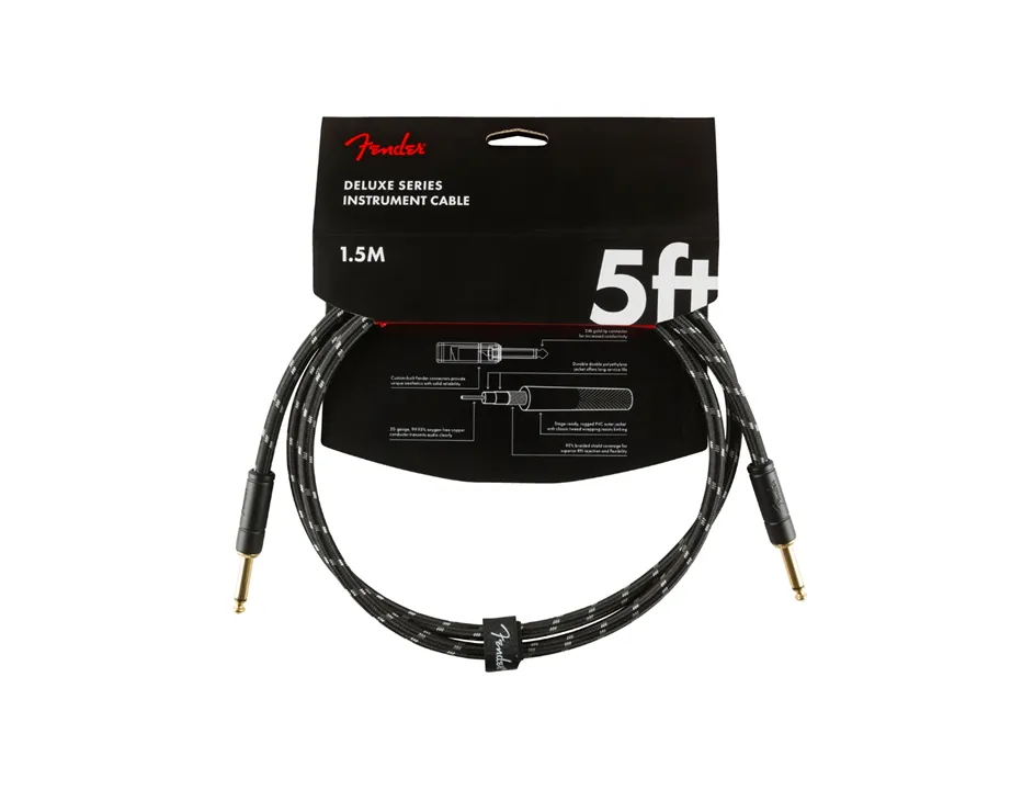 Cabo Instrumento Fender Deluxe Series Black Tweed 1,5mt