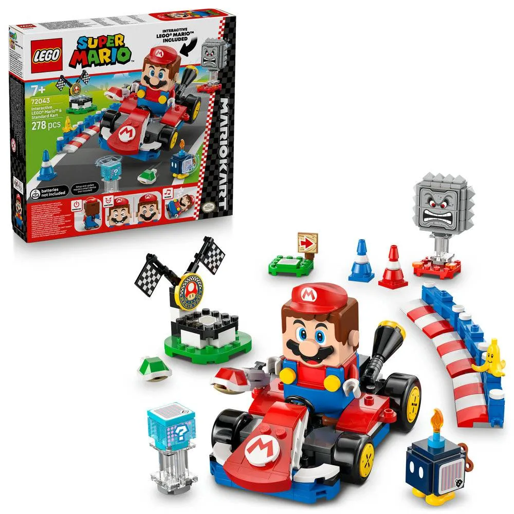 LEGO Super Mario Mario Kart™ - LEGO® Mario™ interativo e Kart padrão - 72043