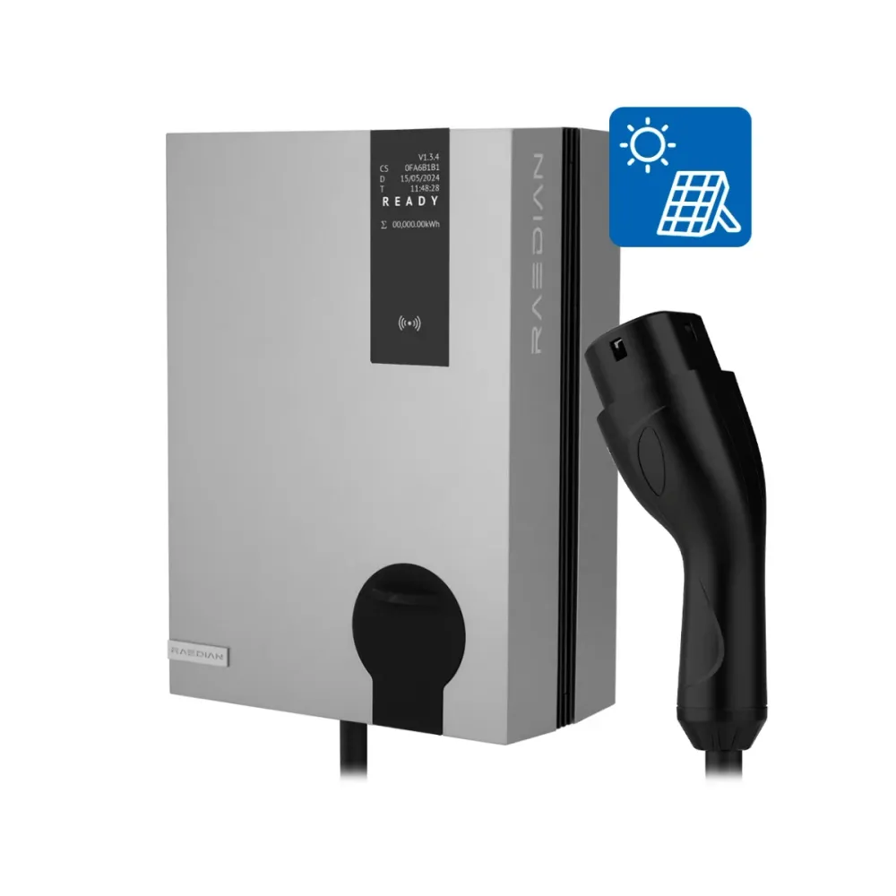 Carregador para Carros Raedian NEO+ Tipo 2 22kW 32A IP55 IK10 Prateado - RD-B-NEO-22-C75-SILVER