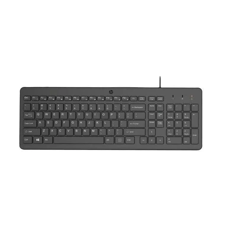 Teclado HP 150 com fio completo USB tipo A preto com teclado numérico
