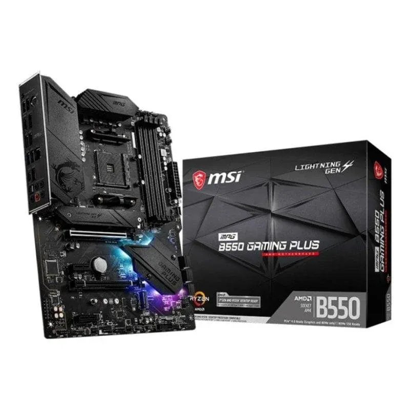 Motherboard MSI MPG B550 Gaming Plus AMD B550 Socket AM4 DDR4 ATX Sem WiFi RGB