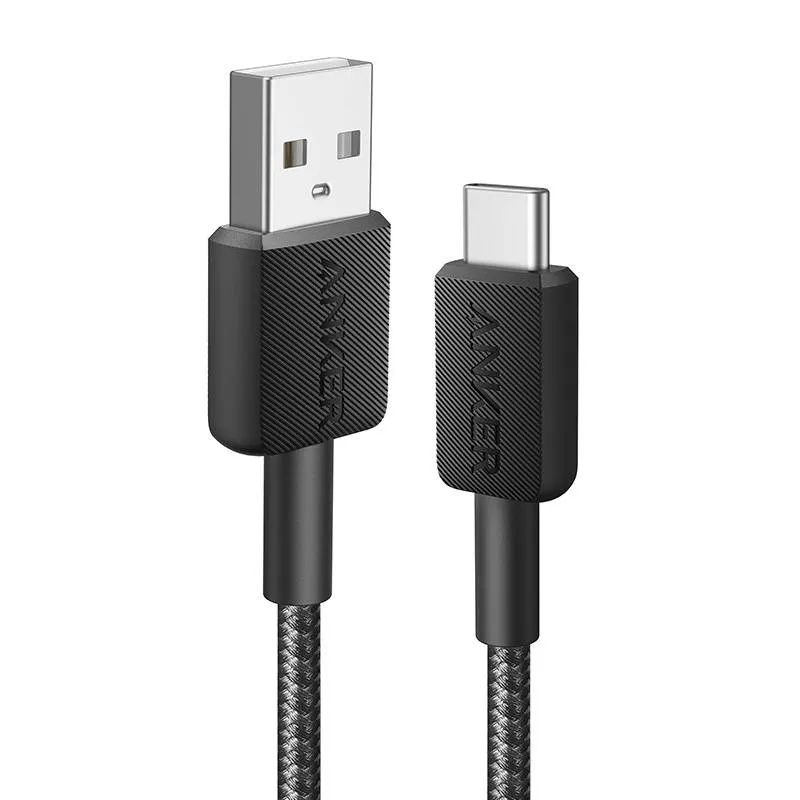 Cabo Anker 322 USB-A p/ USB-C 0.9m Preto