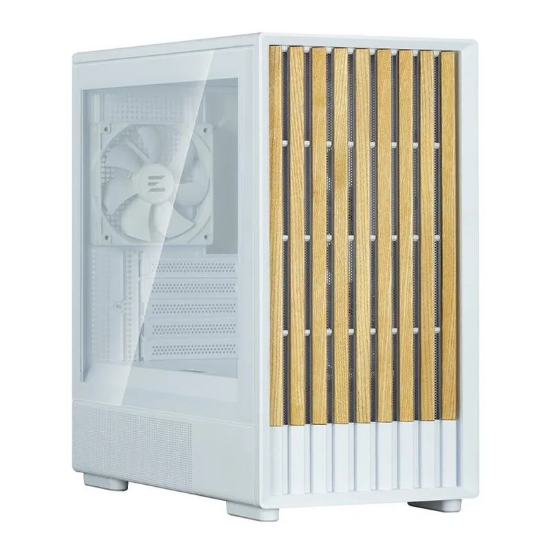 Caixa de Computador Caixa Zalman P10 NAMU White mini torre vidro temperado design madeira