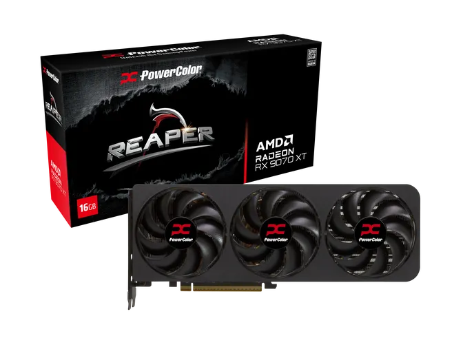 Gráfica PowerColor Radeon RX 9070 XT Reaper 16GB GDDR6