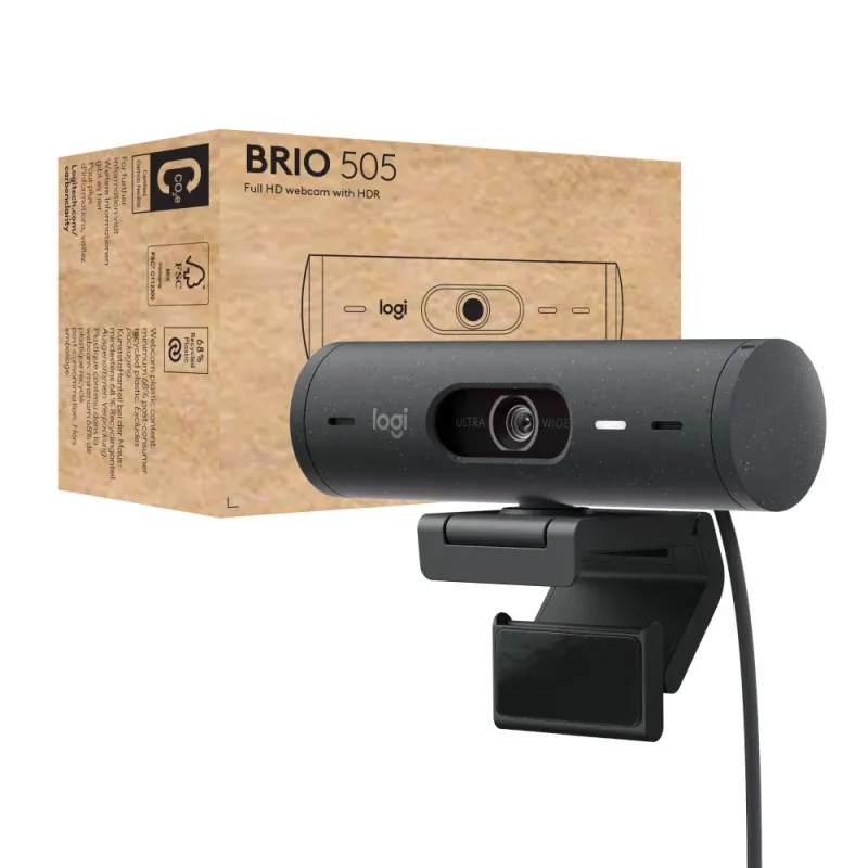 Logitech Webcam Brio 505 Preto