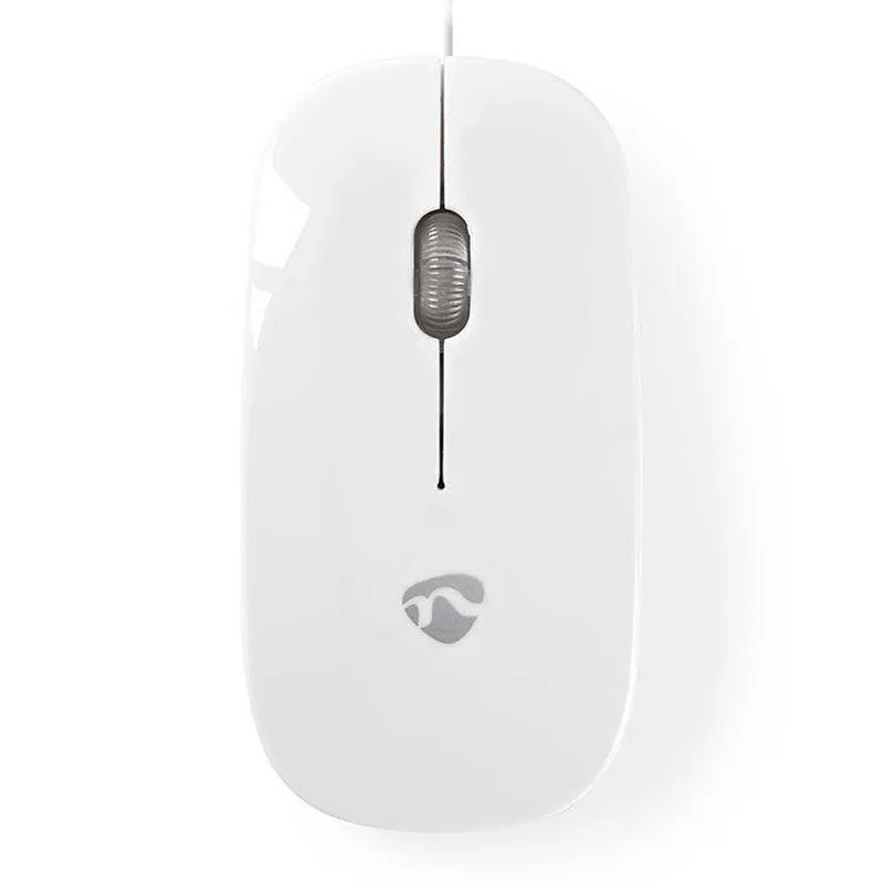 Ratón Nedis MSWD200WT Com Fio 1000 DPI Branco Ambidestro USB