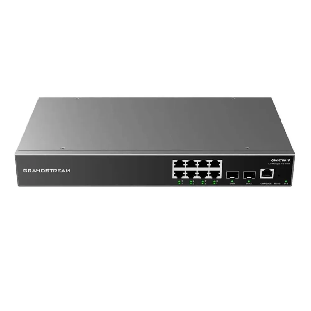 Switch Grandstream GWN7801P 8 Portas Gigabit PoE Preto