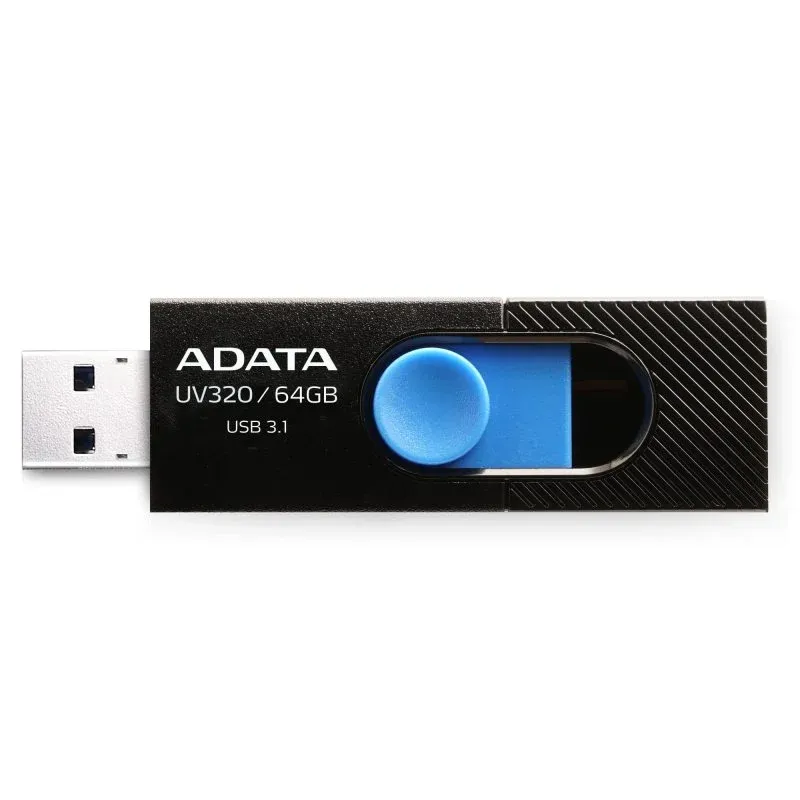 Pen Drive Adata UV320 64GB USB 3.1 Preto/Azul