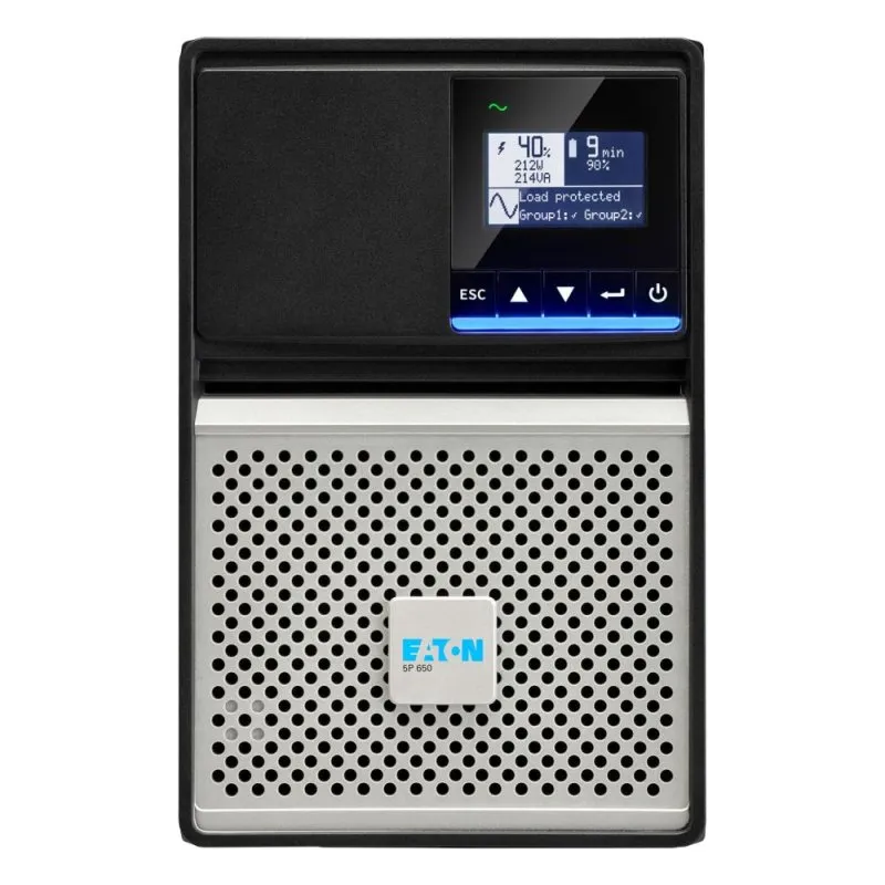 Bateria de chumbo-ácido Sai Eaton 520 W Autonomia Pro Eficiência 98,2% LCD 8 Saídas USB RS-232