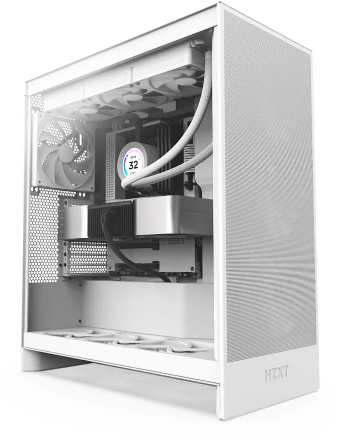Caixa ATX NZXT H7 Flow Branca Vidro Temperado