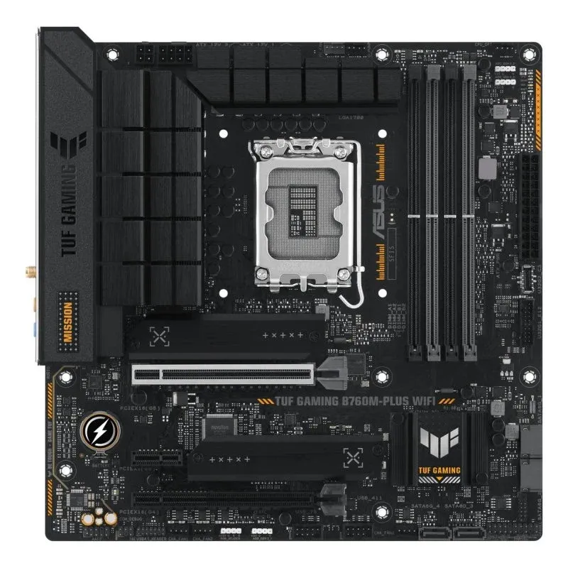 ASUS TUF GAMING B760M-PLUS Motherboard Micro-ATX LGA 1700 B760M DDR5 Dual M.2 RAID 2.5G Ethernet