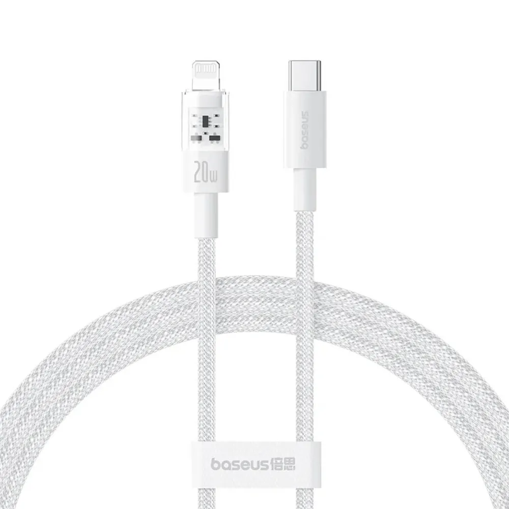 Cabo Baseus USB-C para Lightning 20W 2.4A 2M Branco