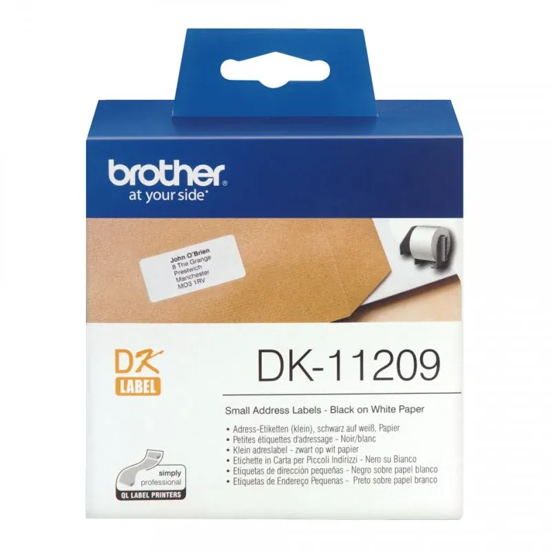 BROTHER ETIQUETAS ENDEREÇO PEQUENAS DK11209 29x62 MM
