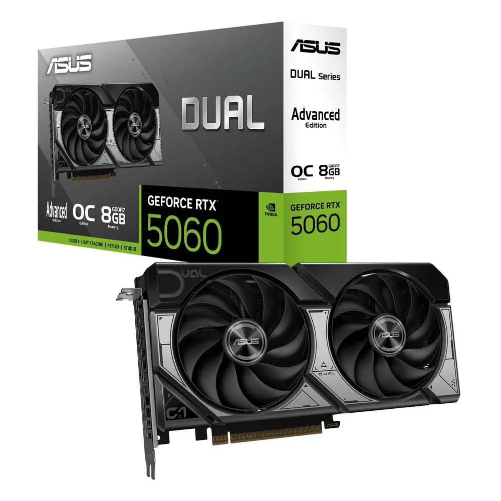 Placa Gráfica Asus NVIDIA GeForce RTX 5060 Blackwell Dual OC Advanced 8GB GDDR7 DLSS4