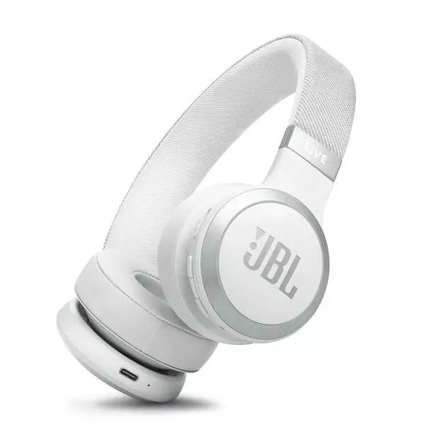 Headphones JBL Live 670NC Bluetooth Noise Cancelling Brancos