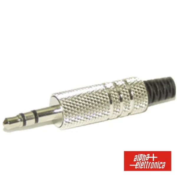 Ficha Jack 3.5mm Macho Stéreo C/ Proteção