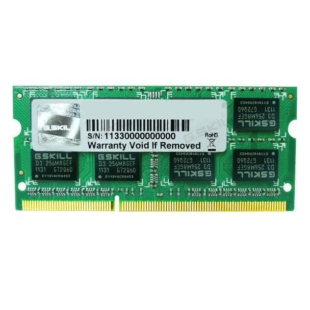 Memória RAM SO-DIMM G.SKILL 8GB (1x8GB) DDR3-1600MHz CL10 (10-10-10) 1.50V