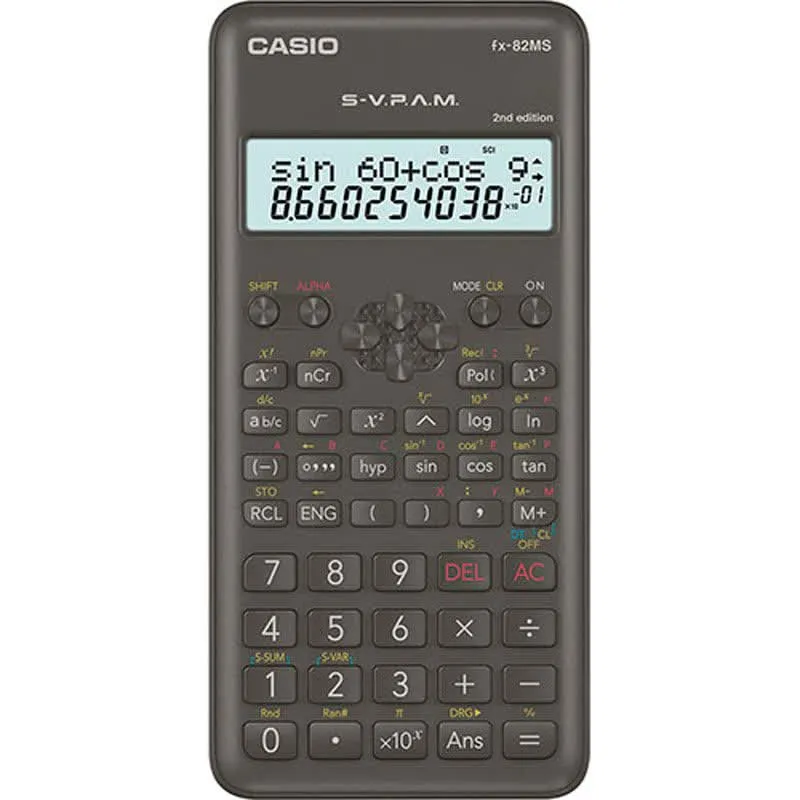 Calculadora Casio Fx-82 Ms Cientifica 240 Funcoes Visor Duplo - Casio