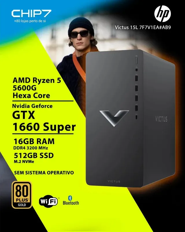 Computador Victus by HP 15L TG02-0060np R5 5600G 16GB 512GB GTX 1660 SUPER S/so