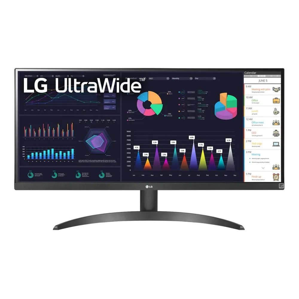 Monitor LG UltraWide 29" IPS FHD 100Hz 29WQ500-B Preto