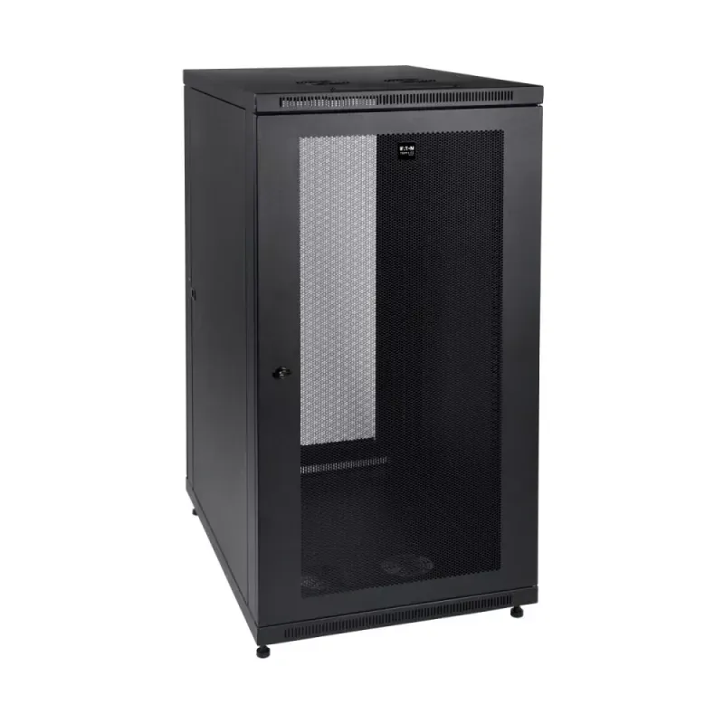 Eaton Tripp Lite Series 24U Rack Enclosure Server Cabinet 33" Deep w/ Doors & Sides - Gabinete armário - preto - 24U - 19"