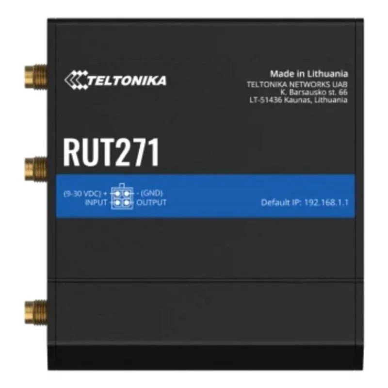 Router Teltonika RUT271 4G LTE 100 Mbps WiFi 4 Industrial Preto