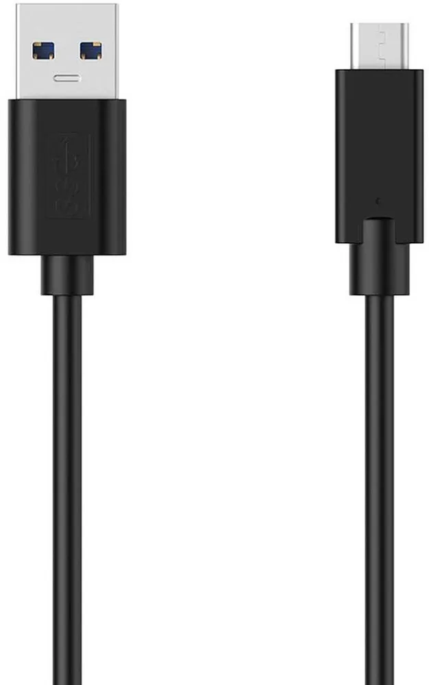 Cabo USB 3.1 Gen1 5Gbps 3A, USB-C/M-A/M, preto, AWG28, 1.8 M