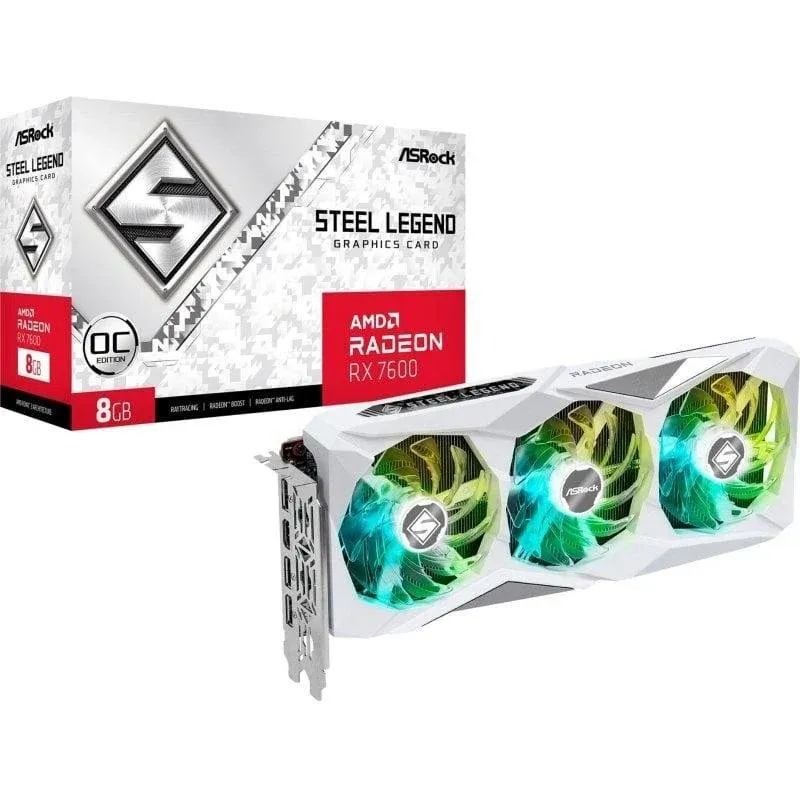 Placa Gráfica Asrock AMD Radeon RX 7600 8 GB GDDR6 Branco