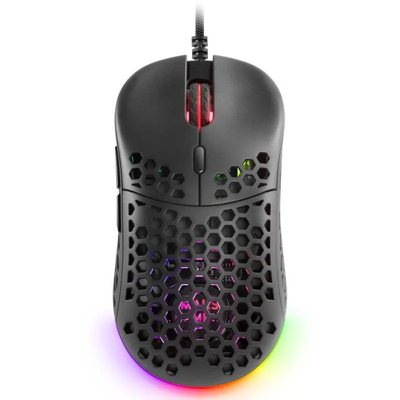 Rato Óptico Mars Gaming MM55 RGB 12800DPI Preto