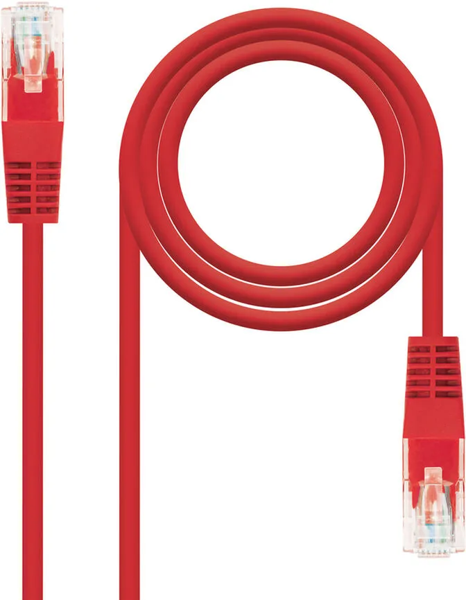 Cabo de Rede Nanocable RJ45 CAT.6 UTP AWG24 1 M Vermelho