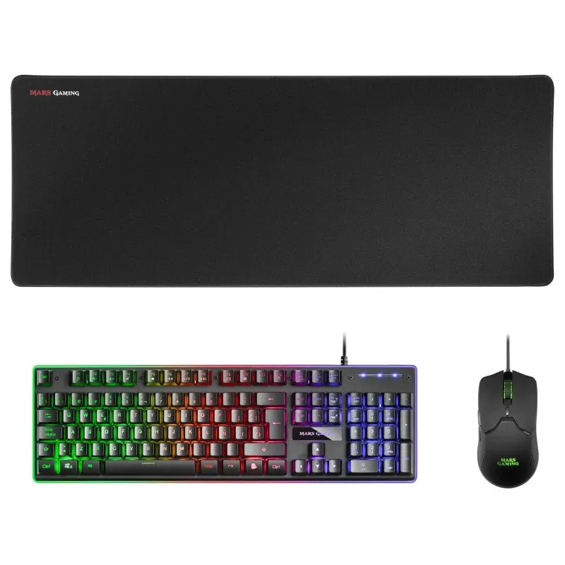 Mars Gaming MCPX Combo Gaming Teclado + Rato + Tapete XXL