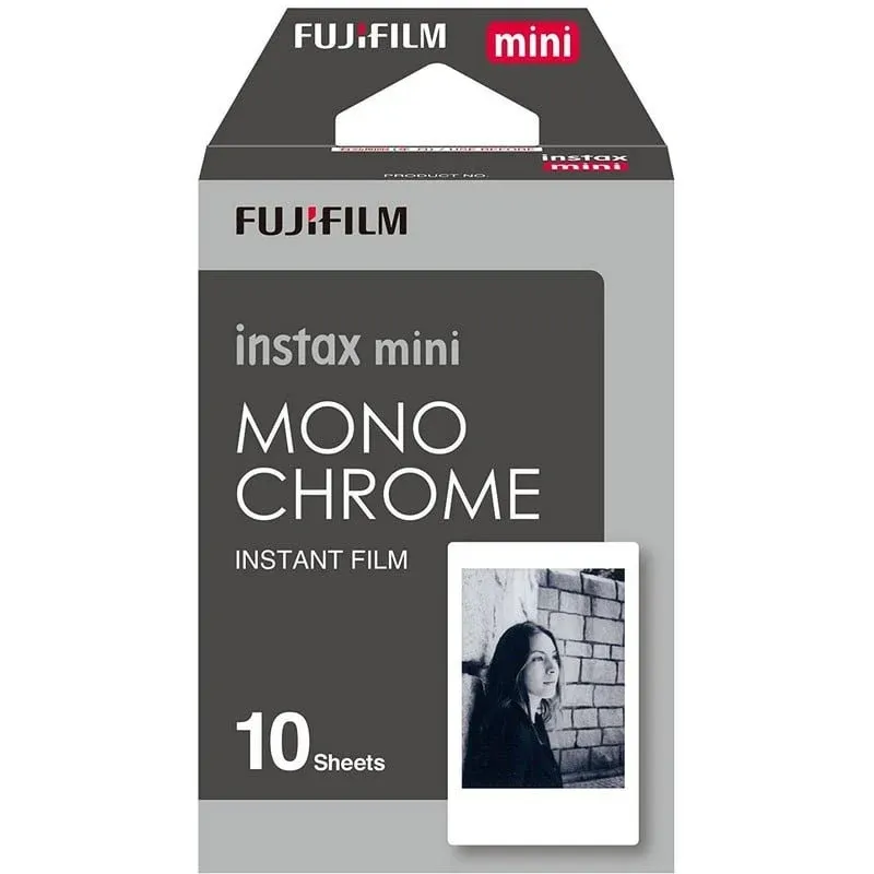 Filme fotográfico instantâneo Fujifilm Instax Film Mini Mono Chrome 10 folhas