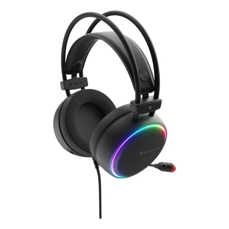 Genesis Neon 613 G2 Headset Gaming RGB com Microfone Flexível e Som de Alta Fidelidade